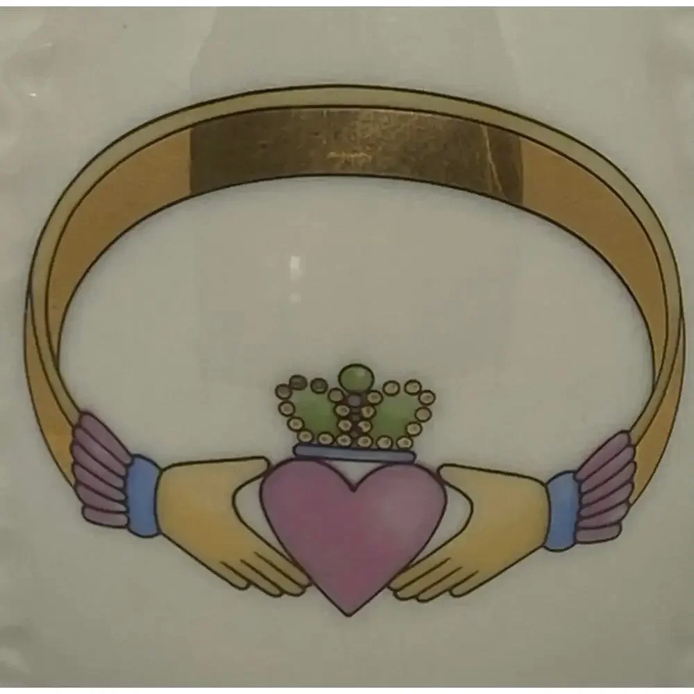 2000 Donegal Parian China Claddagh Ring Vase, Ireland